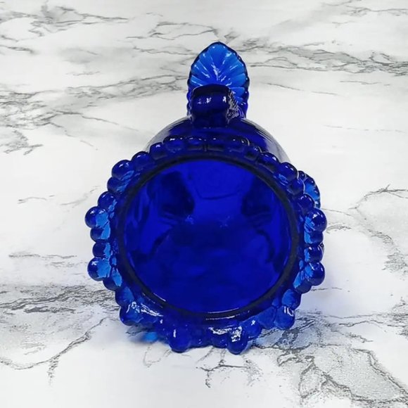 Degenhart Glass Forget Me Not Trinket Toothpick Paperweight Vtg - Picture 5 of 6